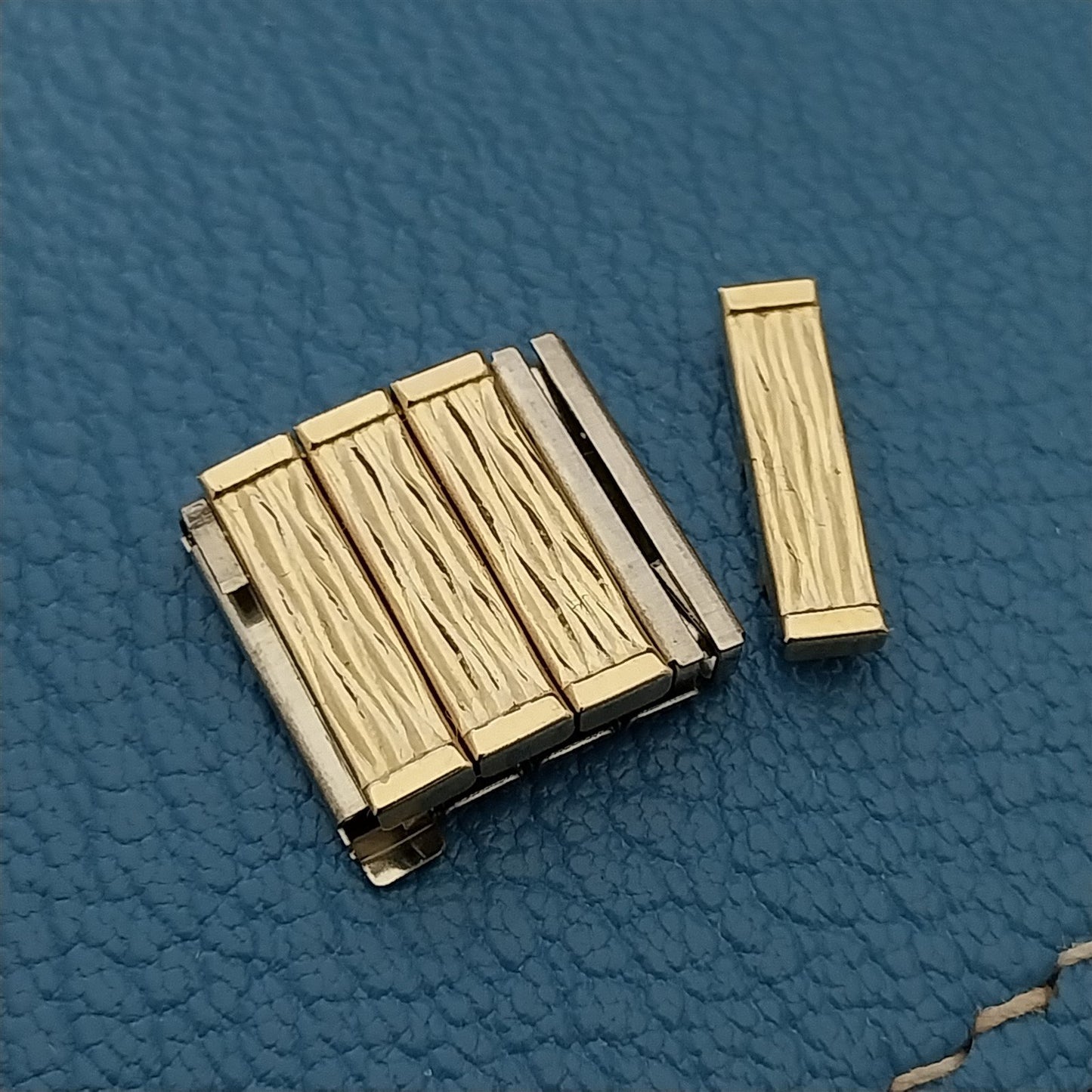 4 Unused Speidel Twistoflex Valencia Gold-Filled Vintage Watch Band Links