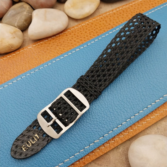Vintage 18mm Eulit Air-Look Perlon Classic Unused Single Pass 1960s Watch Band
