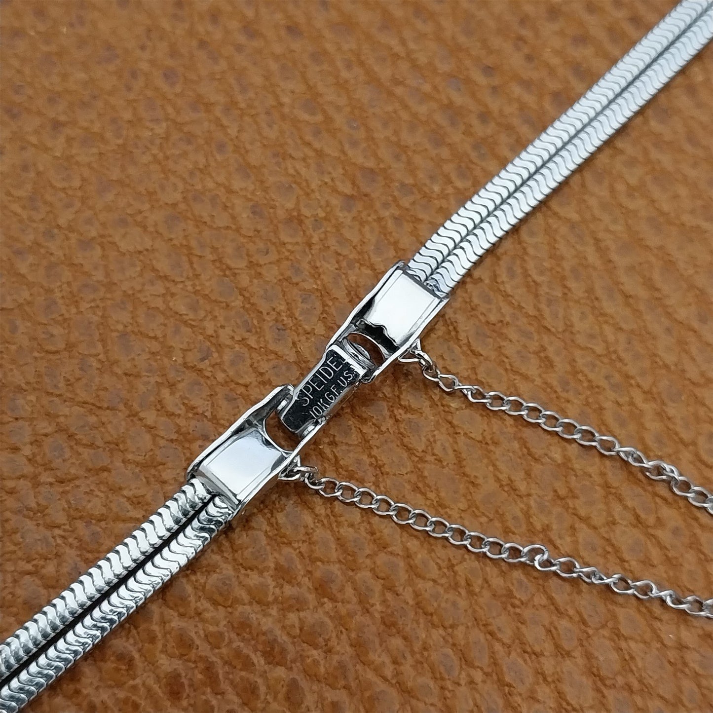 Vintage Speidel White Gold-Fill Unused Classic Ladies 1960s Cocktail Watch Band