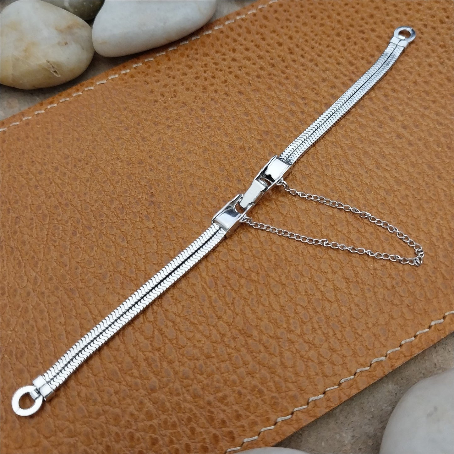 Vintage Speidel White Gold-Fill Unused Classic Ladies 1960s Cocktail Watch Band