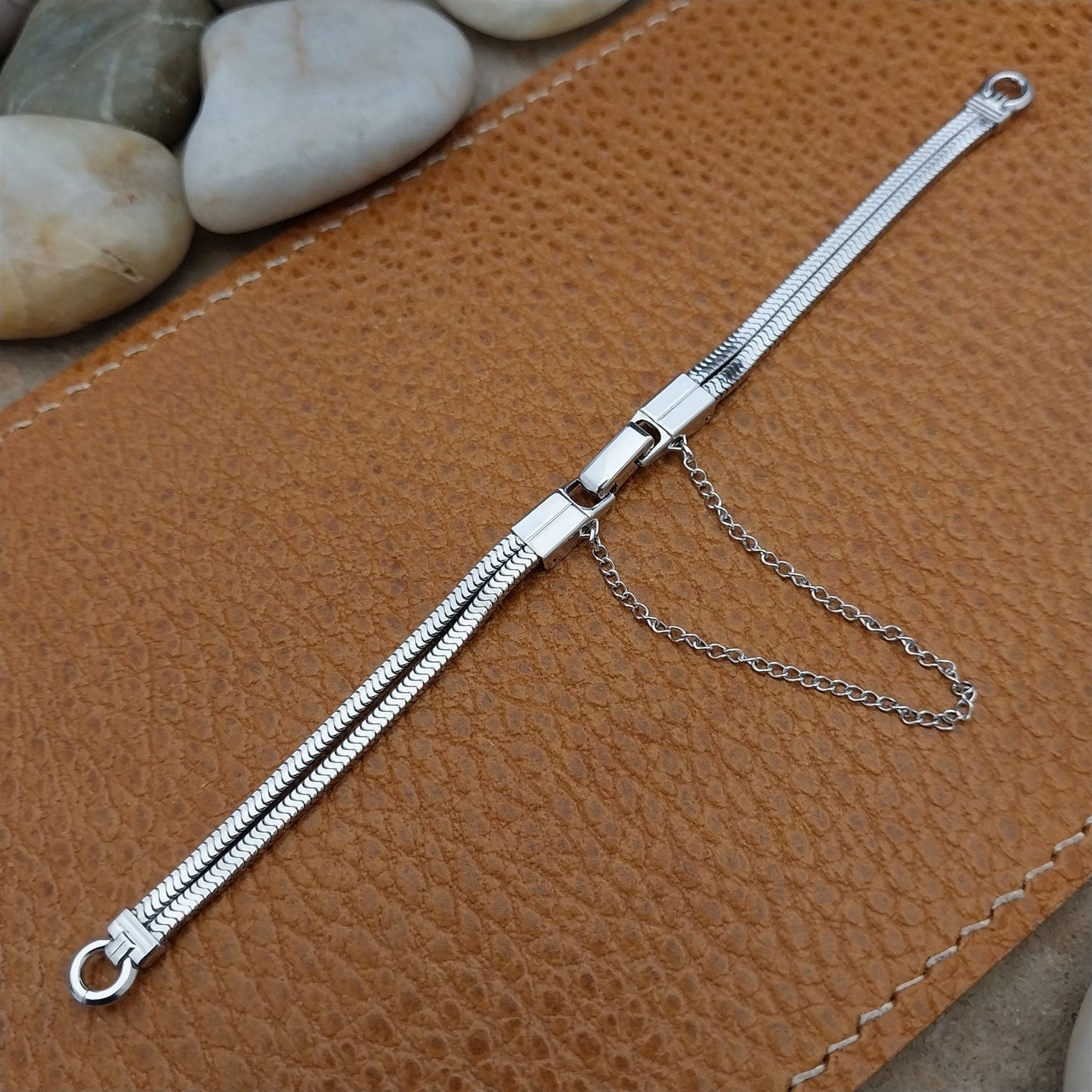 Vintage Speidel White Gold-Fill Unused Classic Ladies 1960s Cocktail Watch Band