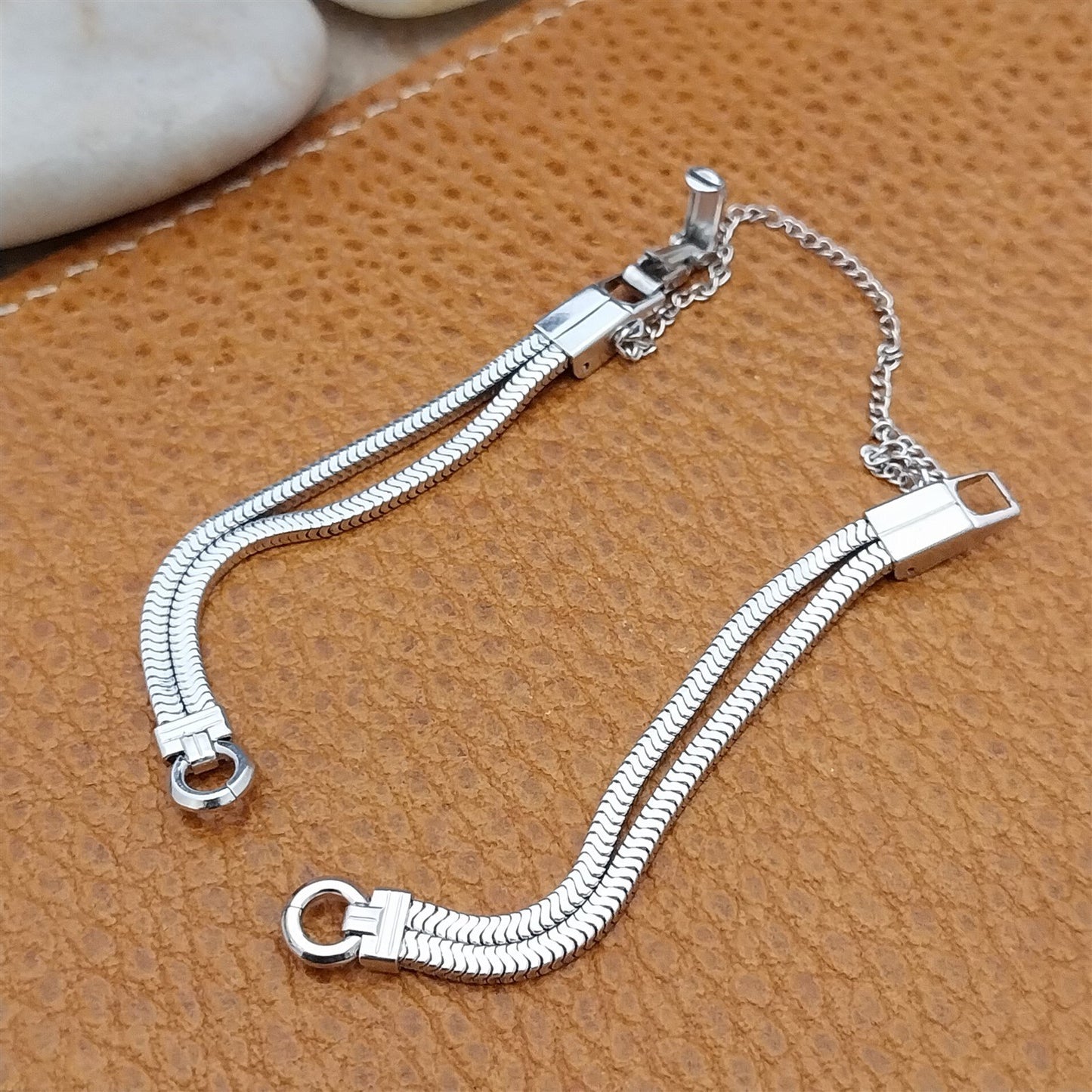 Vintage Speidel White Gold-Fill Unused Classic Ladies 1960s Cocktail Watch Band