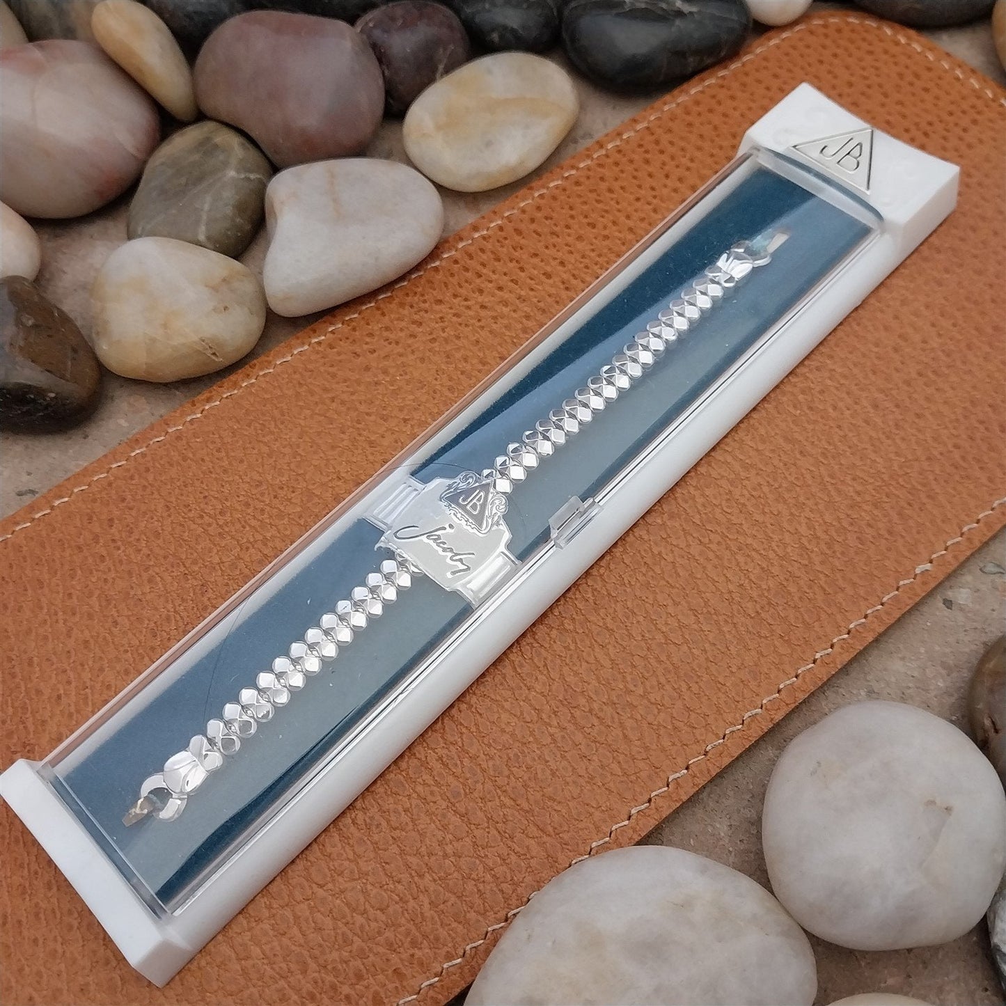 Vintage 1950s Ladies Cocktail Watch JB Champion White Gold Filled Unused Band