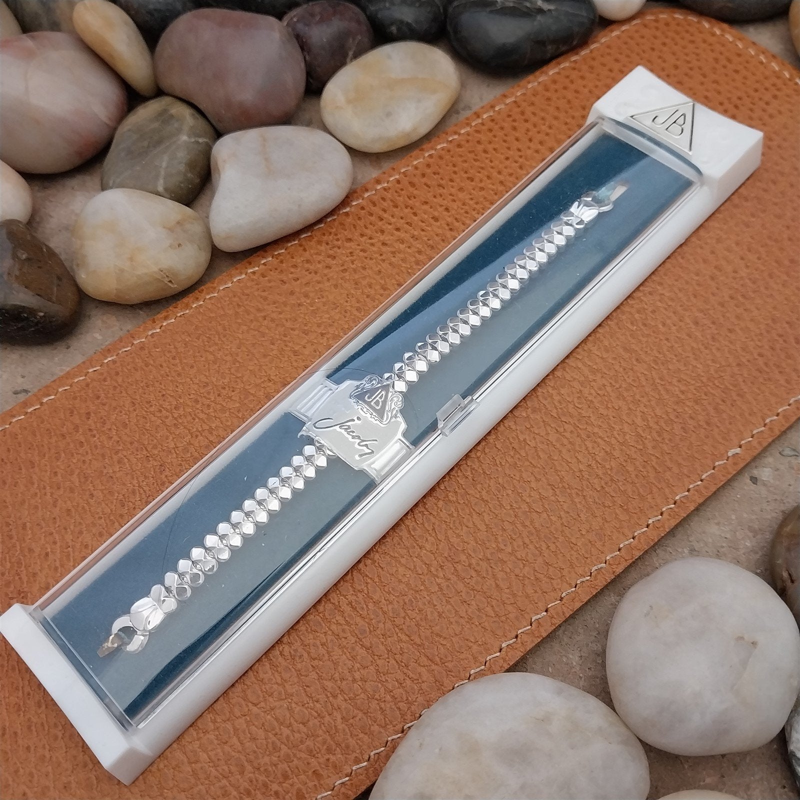 Vintage 1950s Ladies Cocktail Watch JB Champion White Gold Filled Unused Band