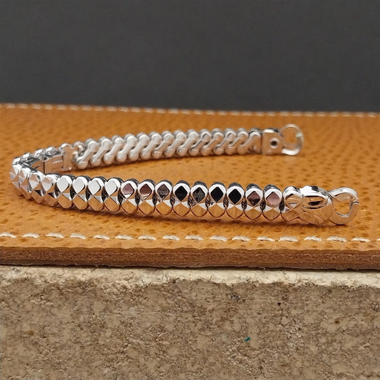 Vintage 1950s Ladies Cocktail Watch JB Champion White Gold Filled Unused Band