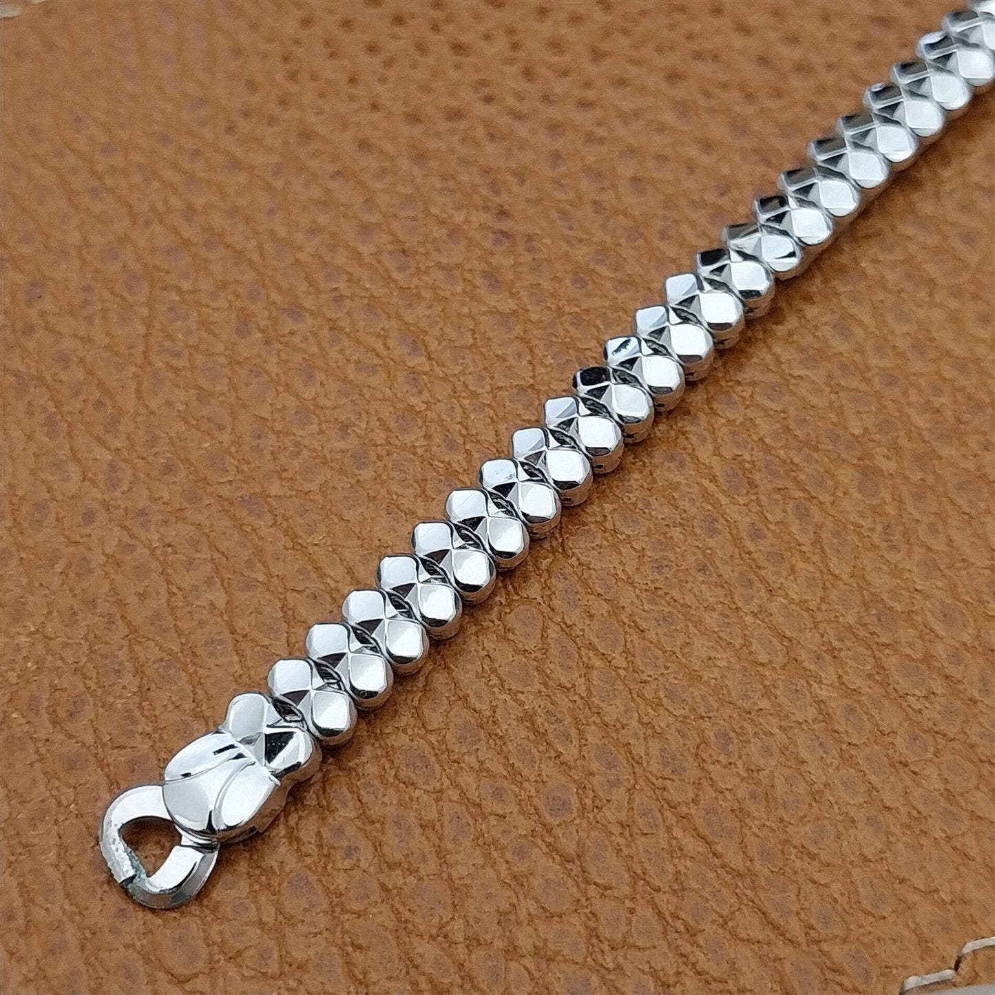 Vintage 1950s Ladies Cocktail Watch JB Champion White Gold Filled Unused Band