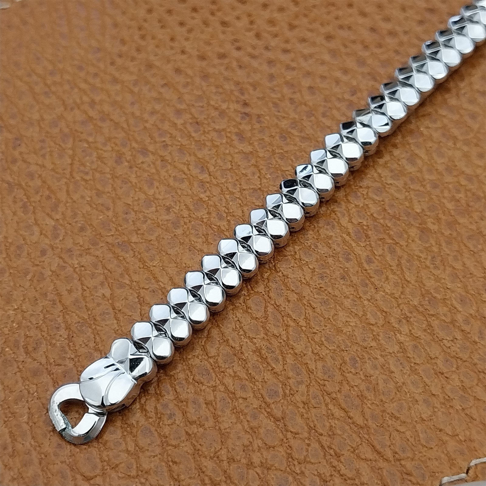 Vintage 1950s Ladies Cocktail Watch JB Champion White Gold Filled Unused Band