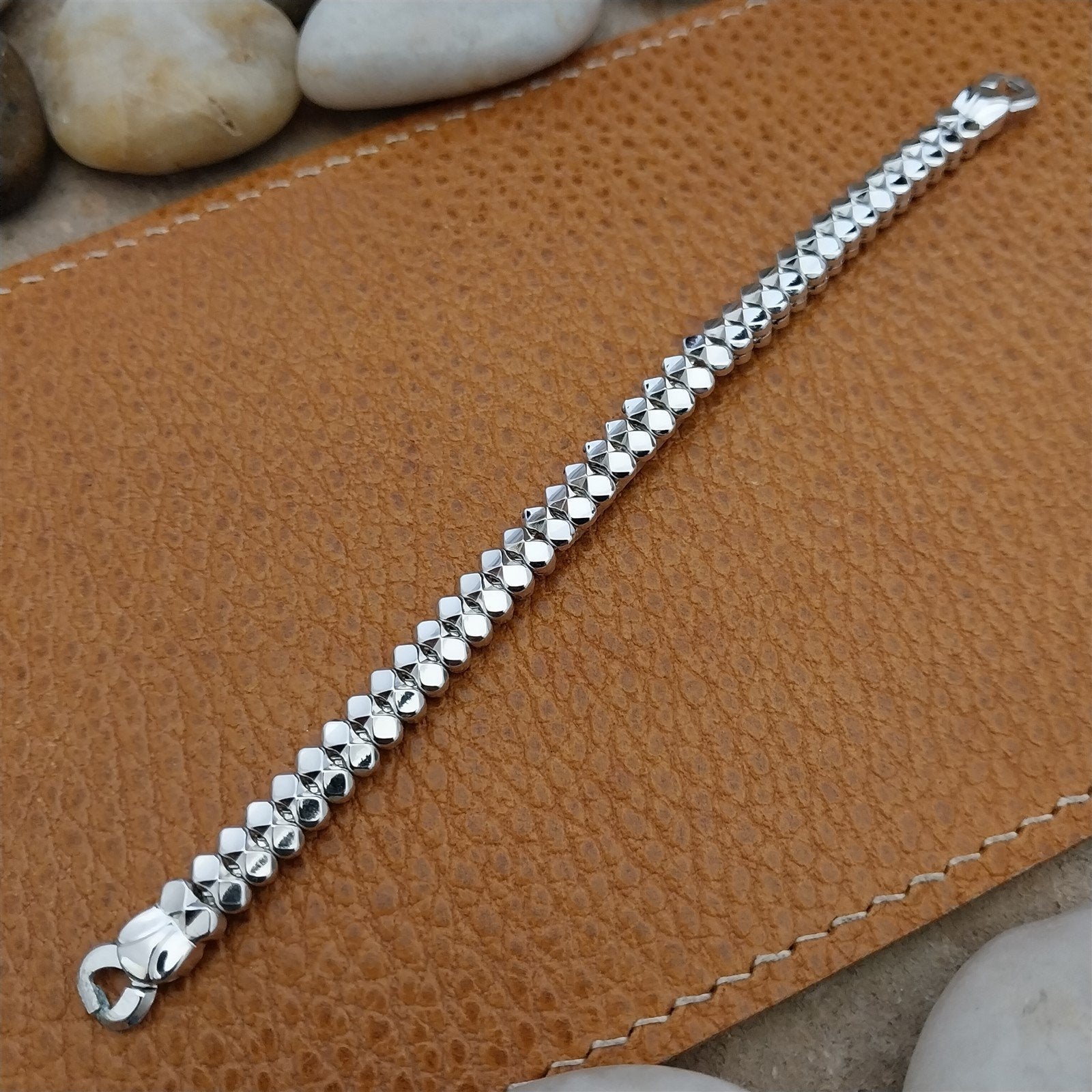 Vintage 1950s Ladies Cocktail Watch JB Champion White Gold Filled Unused Band