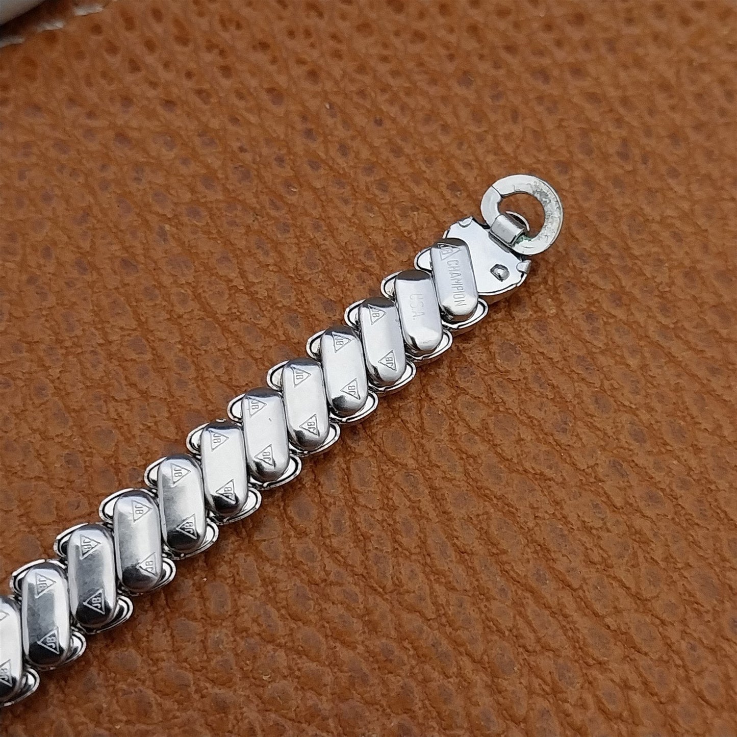 Vintage 1950s Ladies Cocktail Watch JB Champion White Gold Filled Unused Band