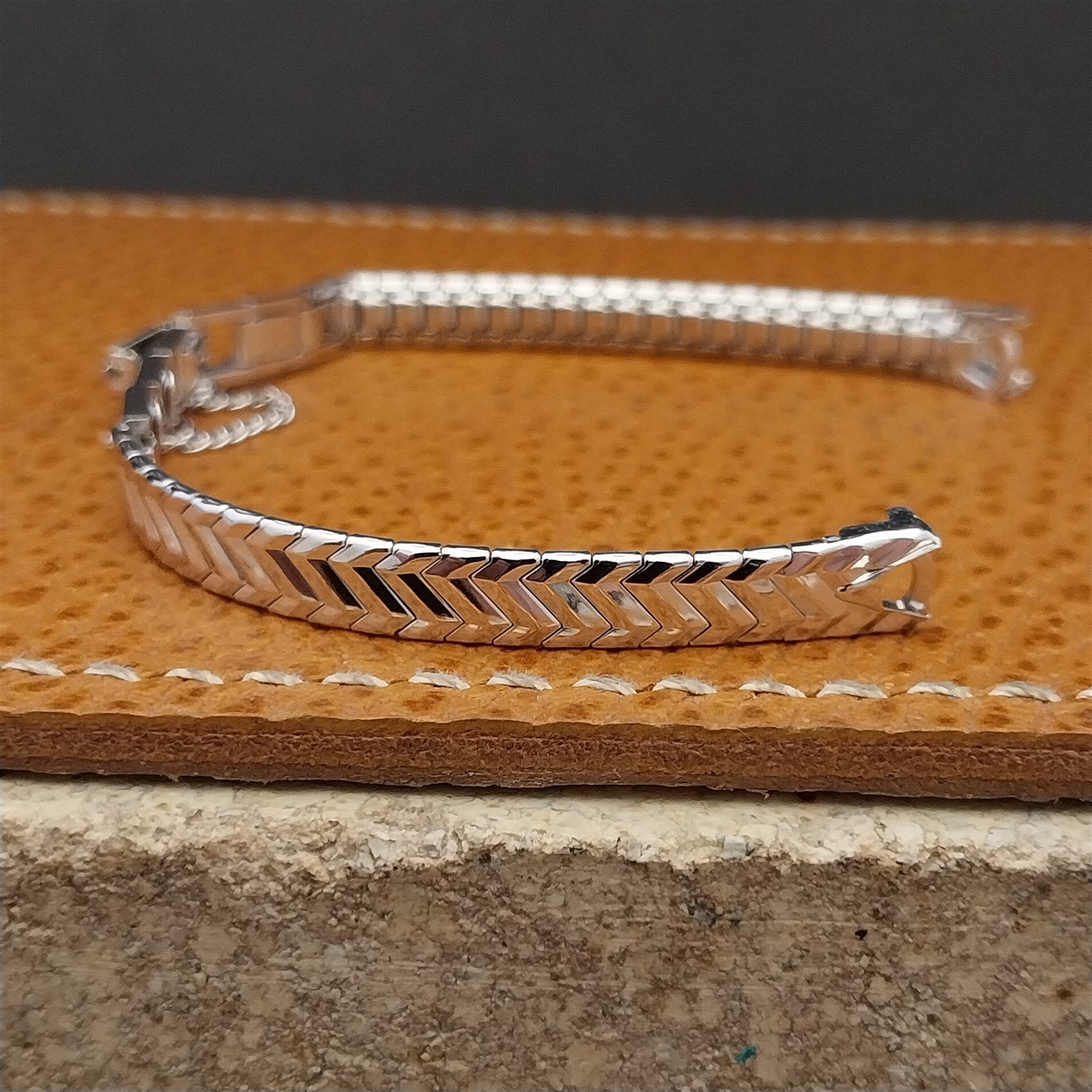 60s Vintage Ladies White Gold-Fill Ladies JB Champion Unused Cocktail Watch Band