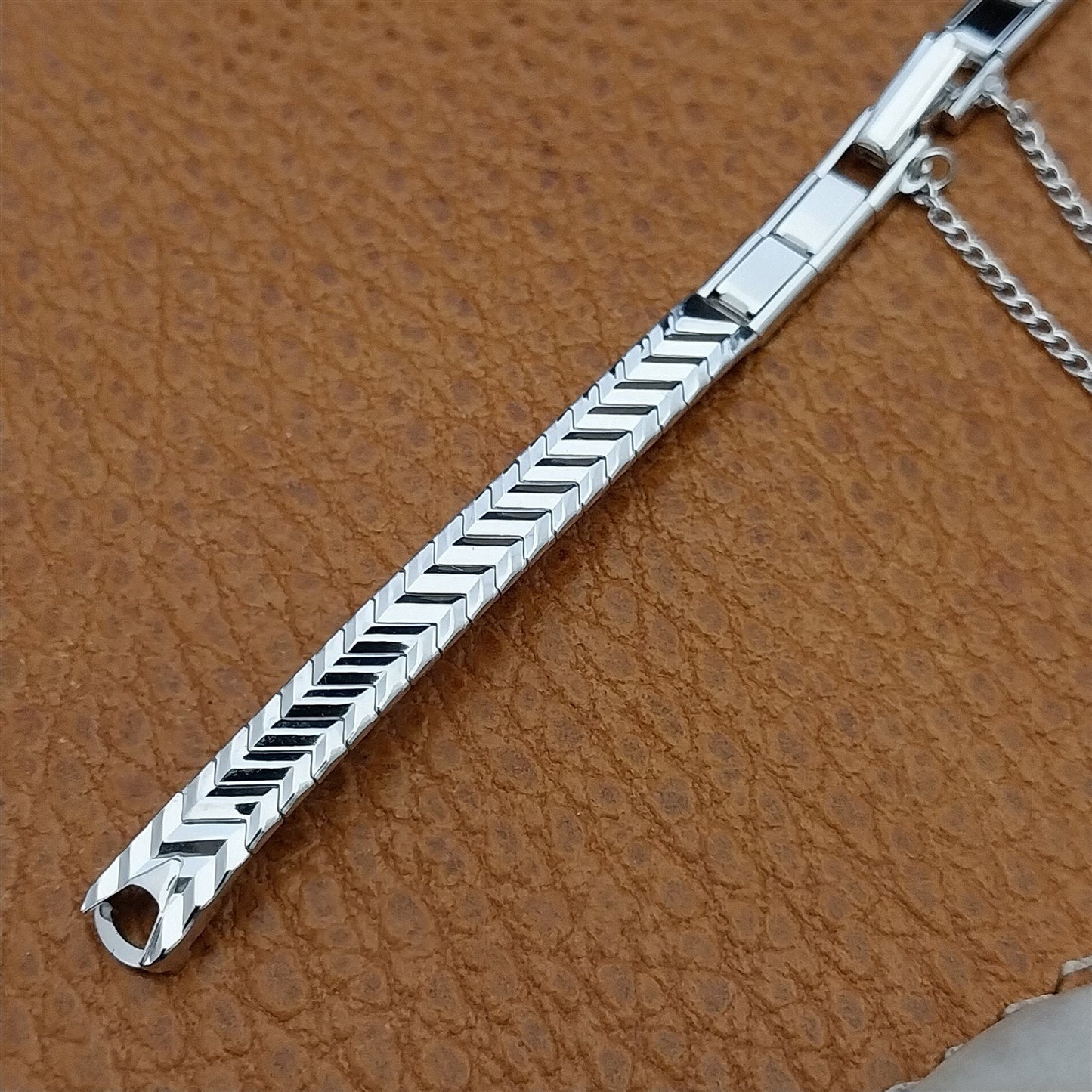 60s Vintage Ladies White Gold-Fill Ladies JB Champion Unused Cocktail Watch Band