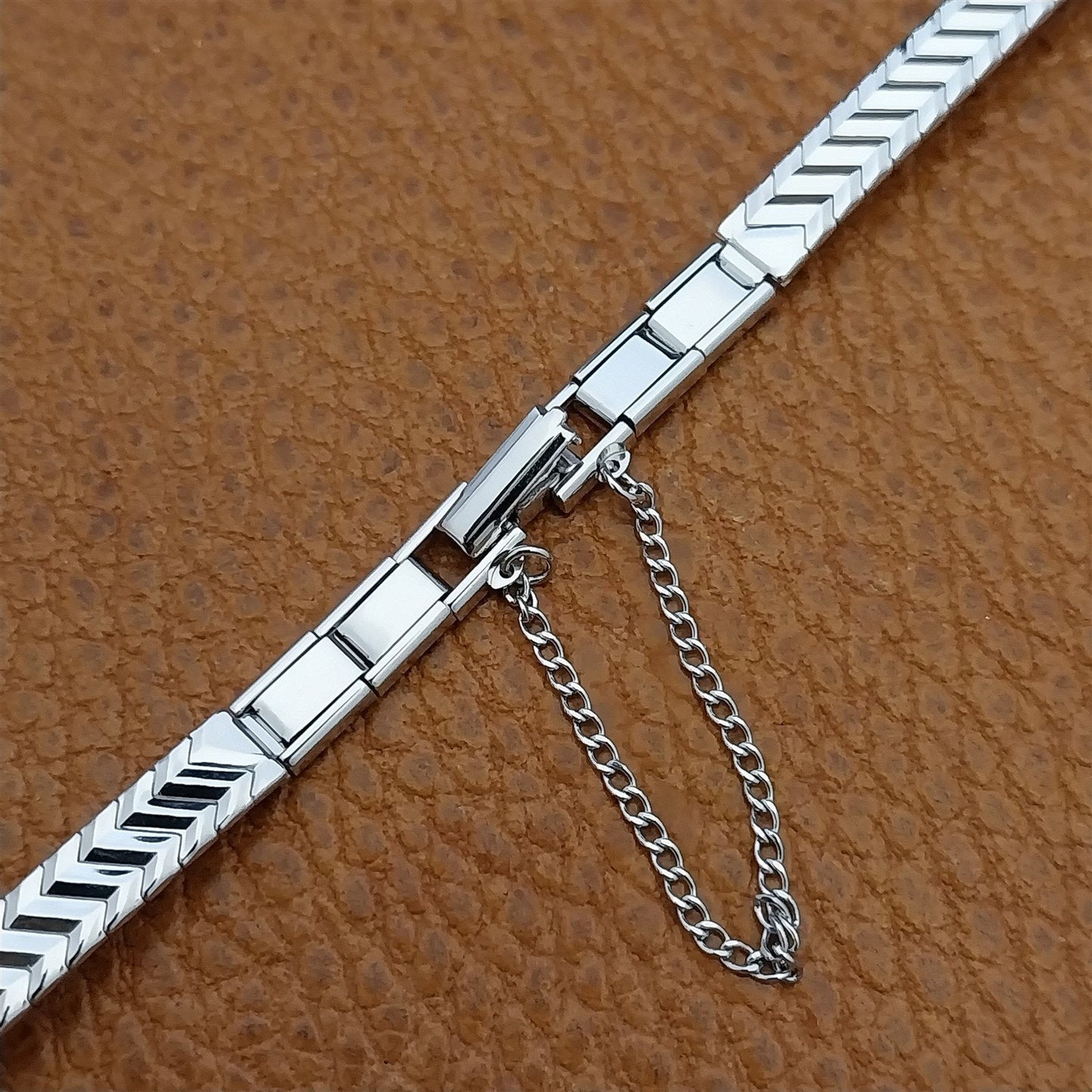 60s Vintage Ladies White Gold-Fill Ladies JB Champion Unused Cocktail Watch Band