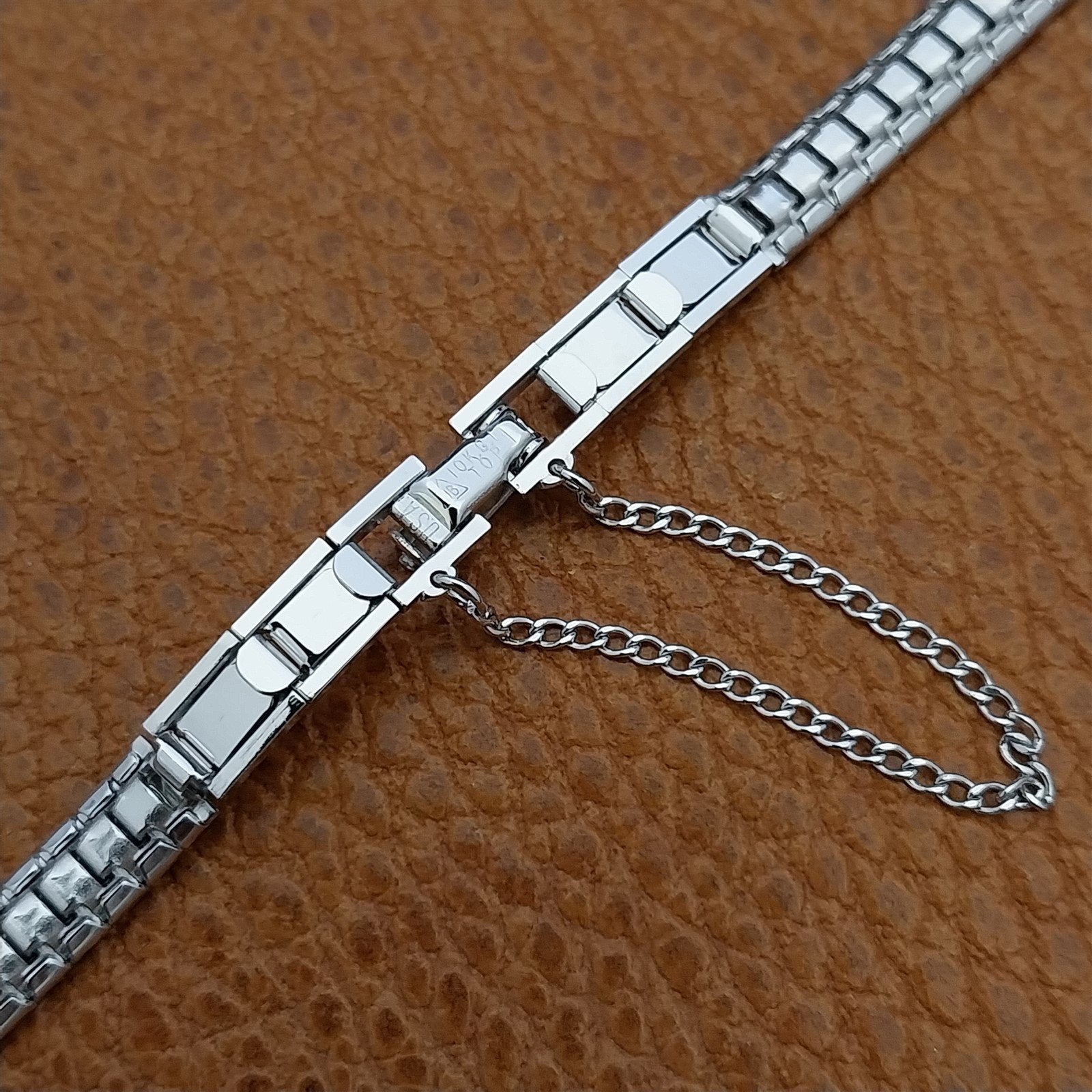 60s Vintage Ladies White Gold-Fill Ladies JB Champion Unused Cocktail Watch Band