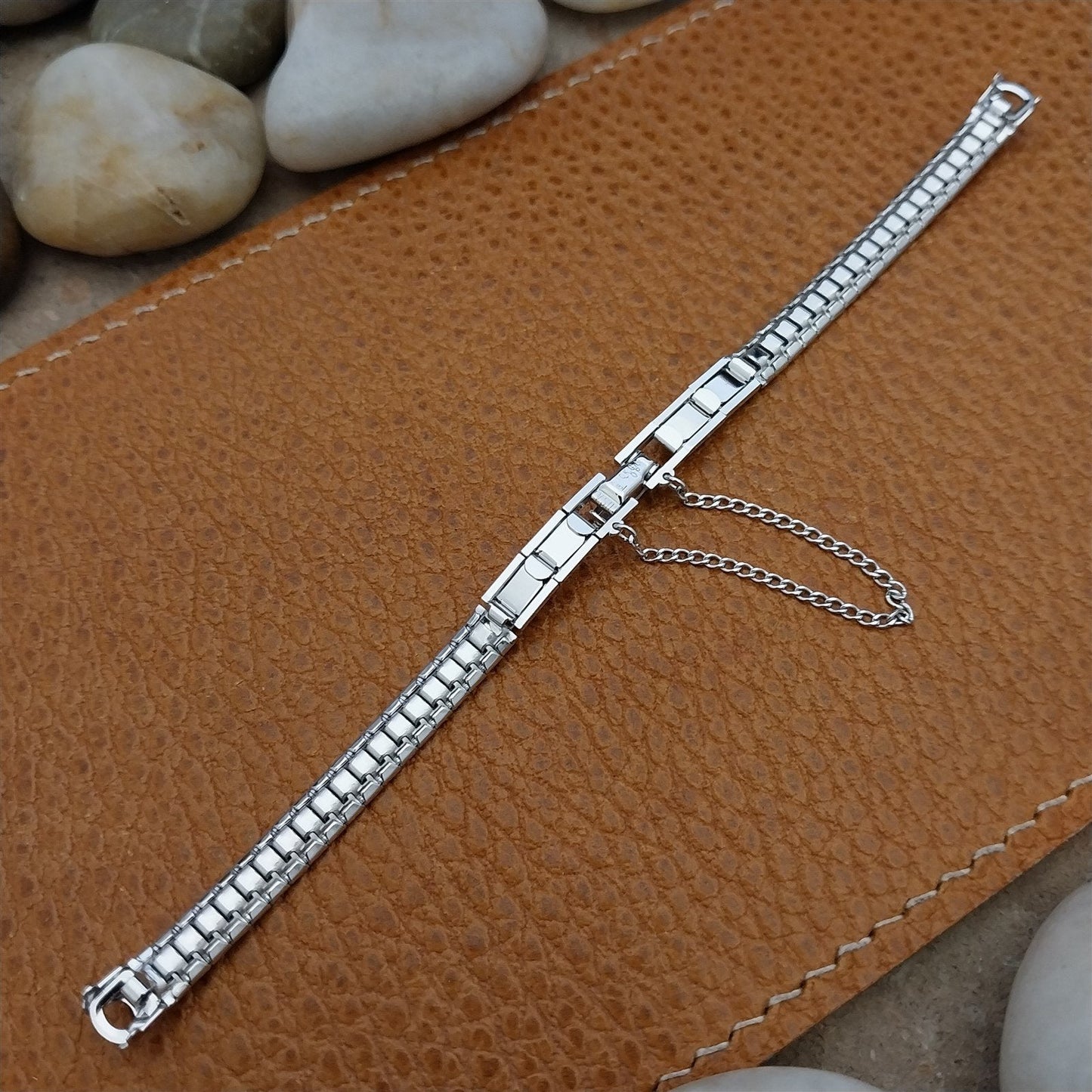 60s Vintage Ladies White Gold-Fill Ladies JB Champion Unused Cocktail Watch Band