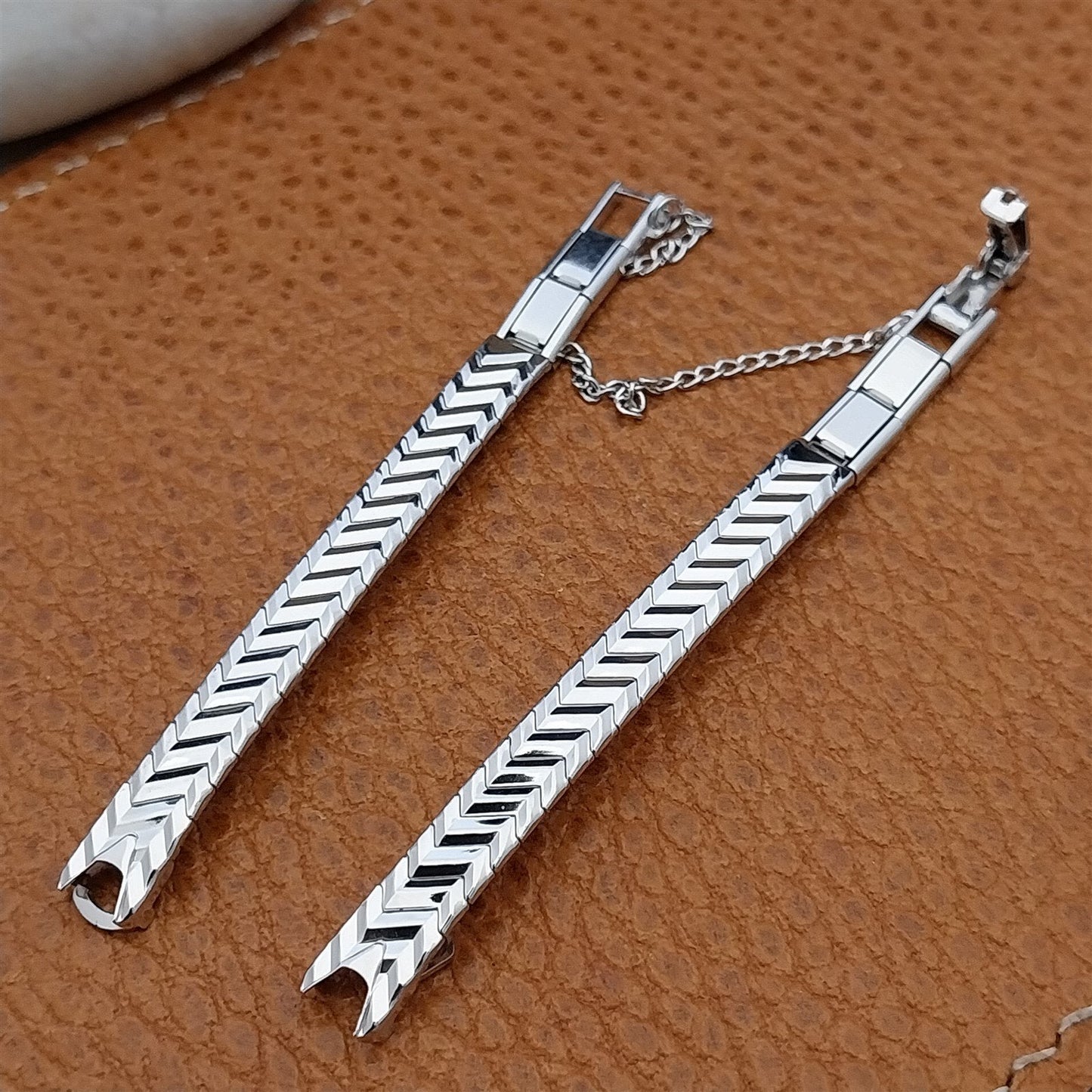 60s Vintage Ladies White Gold-Fill Ladies JB Champion Unused Cocktail Watch Band