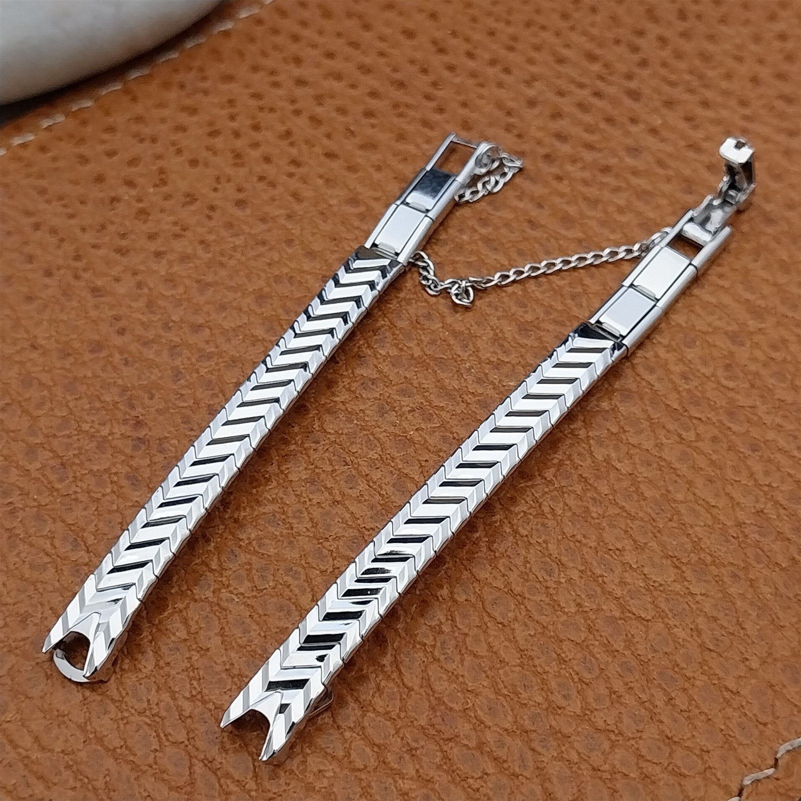 60s Vintage Ladies White Gold-Fill Ladies JB Champion Unused Cocktail Watch Band