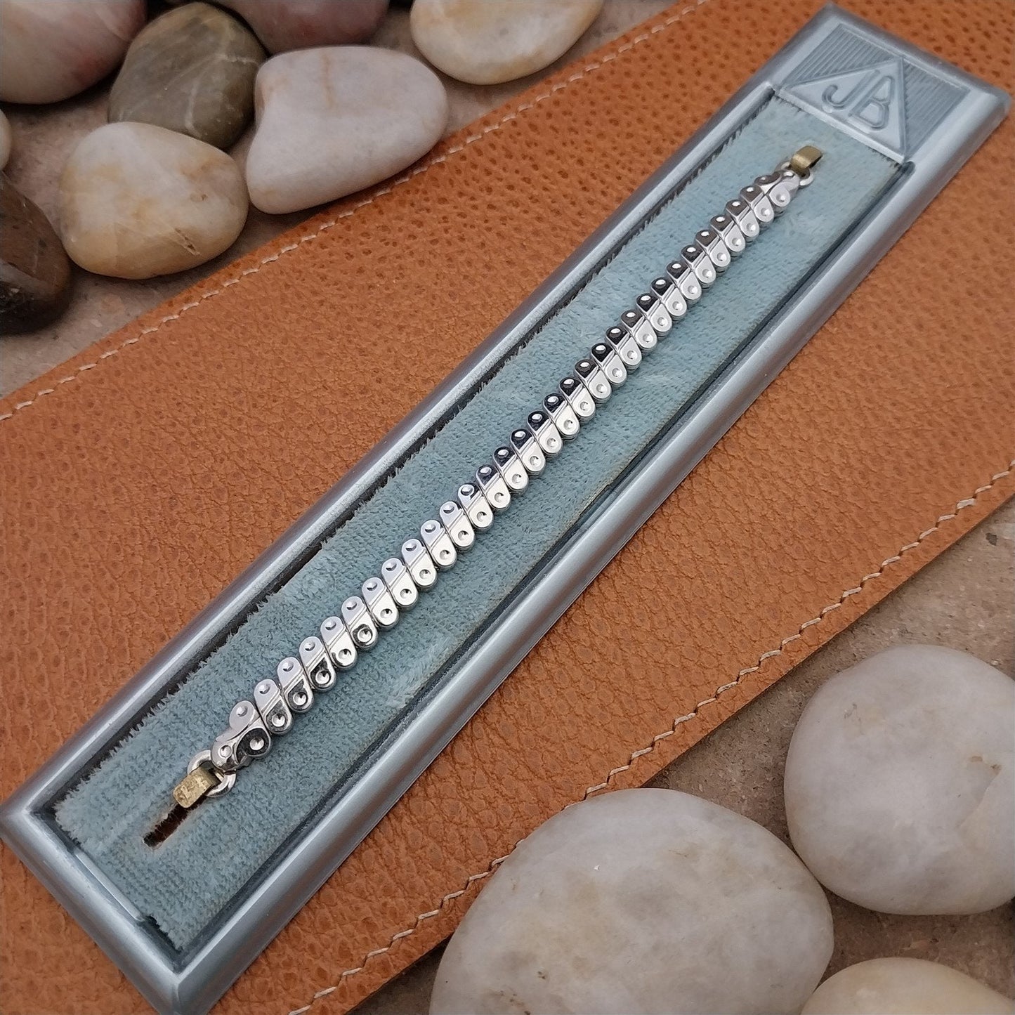 Vintage 1950s Ladies Cocktail Watch JB Champion White Gold Filled Unused Band