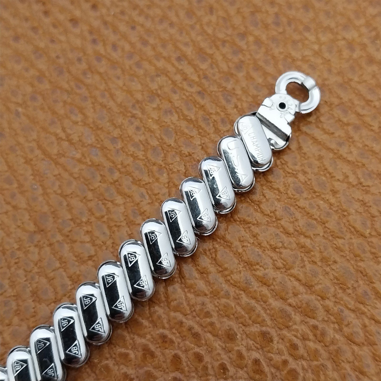 Vintage 1950s Ladies Cocktail Watch JB Champion White Gold Filled Unused Band