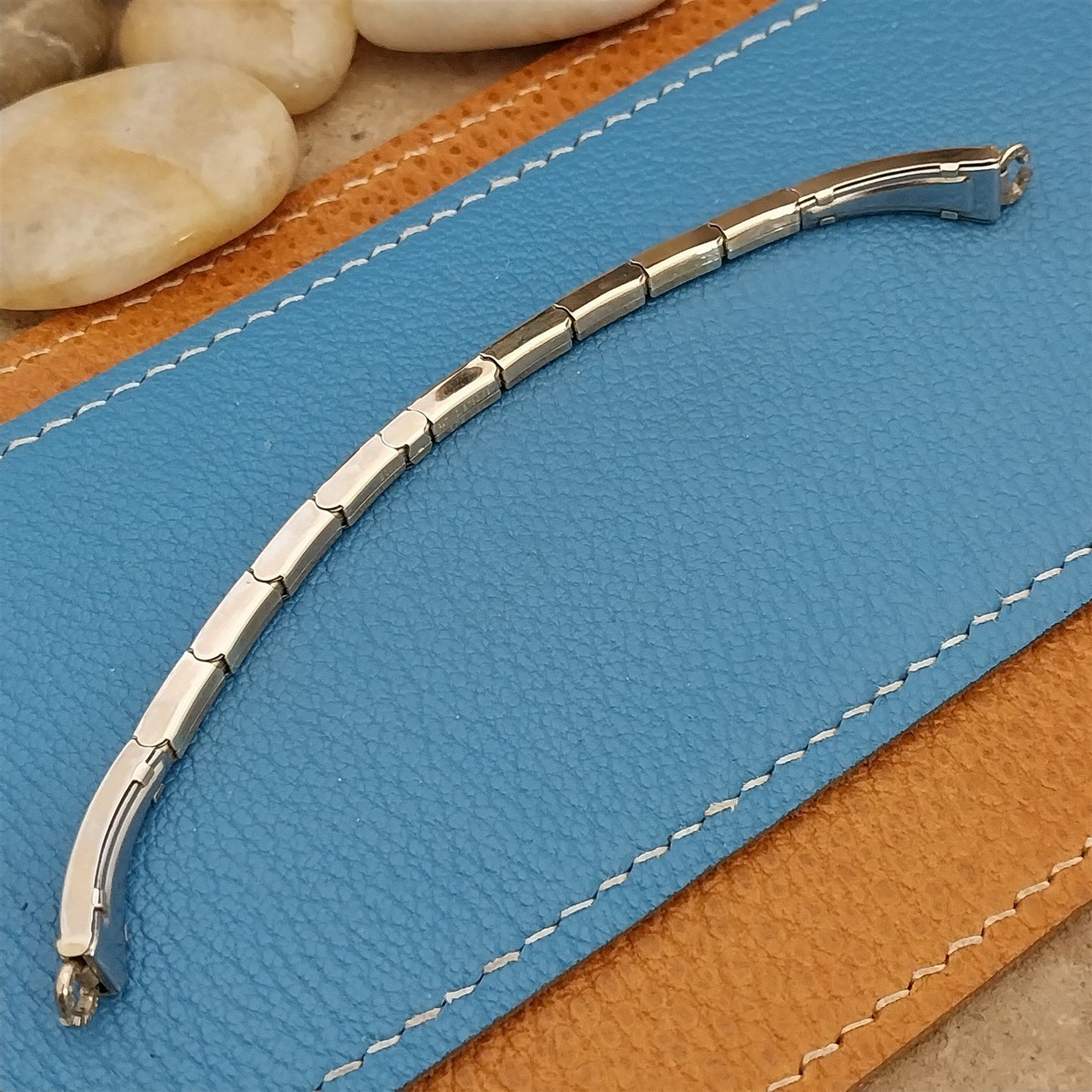 Vintage 1950s Yellow Gold-Filled & Black Speidel Windswept Unused Watch Band