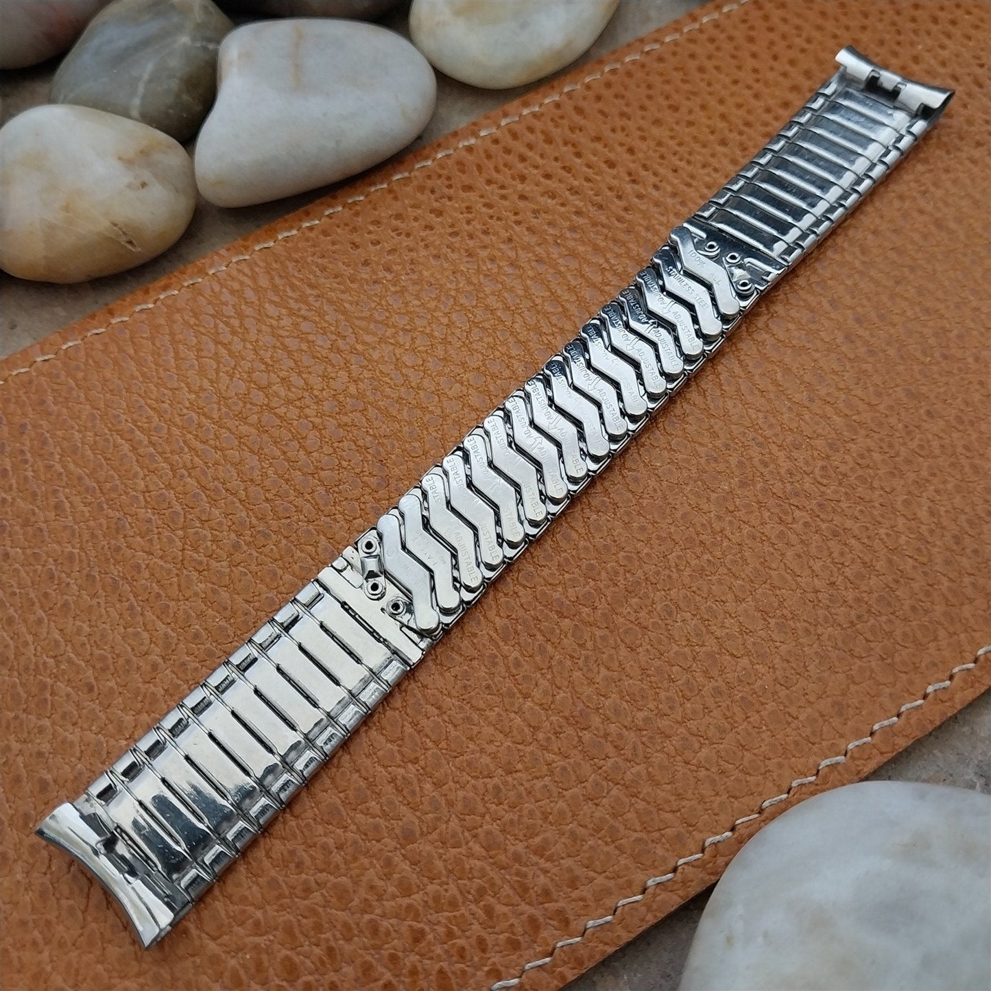 Vintage 17.2mm Baldwin Stainless Steel Expansion Unused 1960s-1970s Watch Band