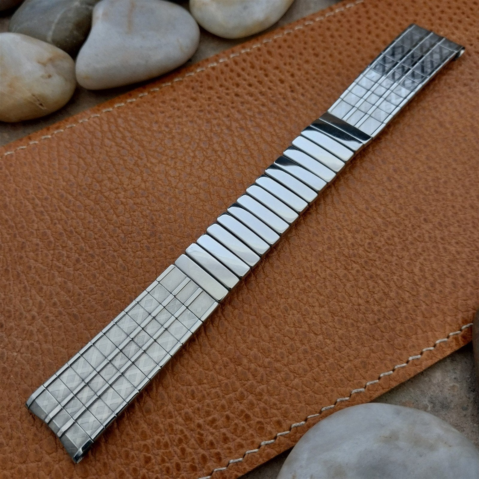 Vintage 17.2mm Baldwin Stainless Steel Expansion Unused 1960s-1970s Watch Band