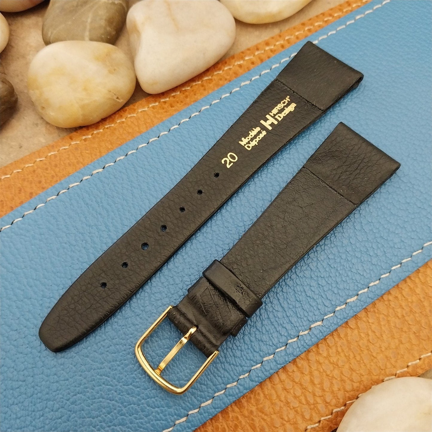 Vintage 20mm Hirsch nos Unused Classic Tapered 20/14 Watch Band