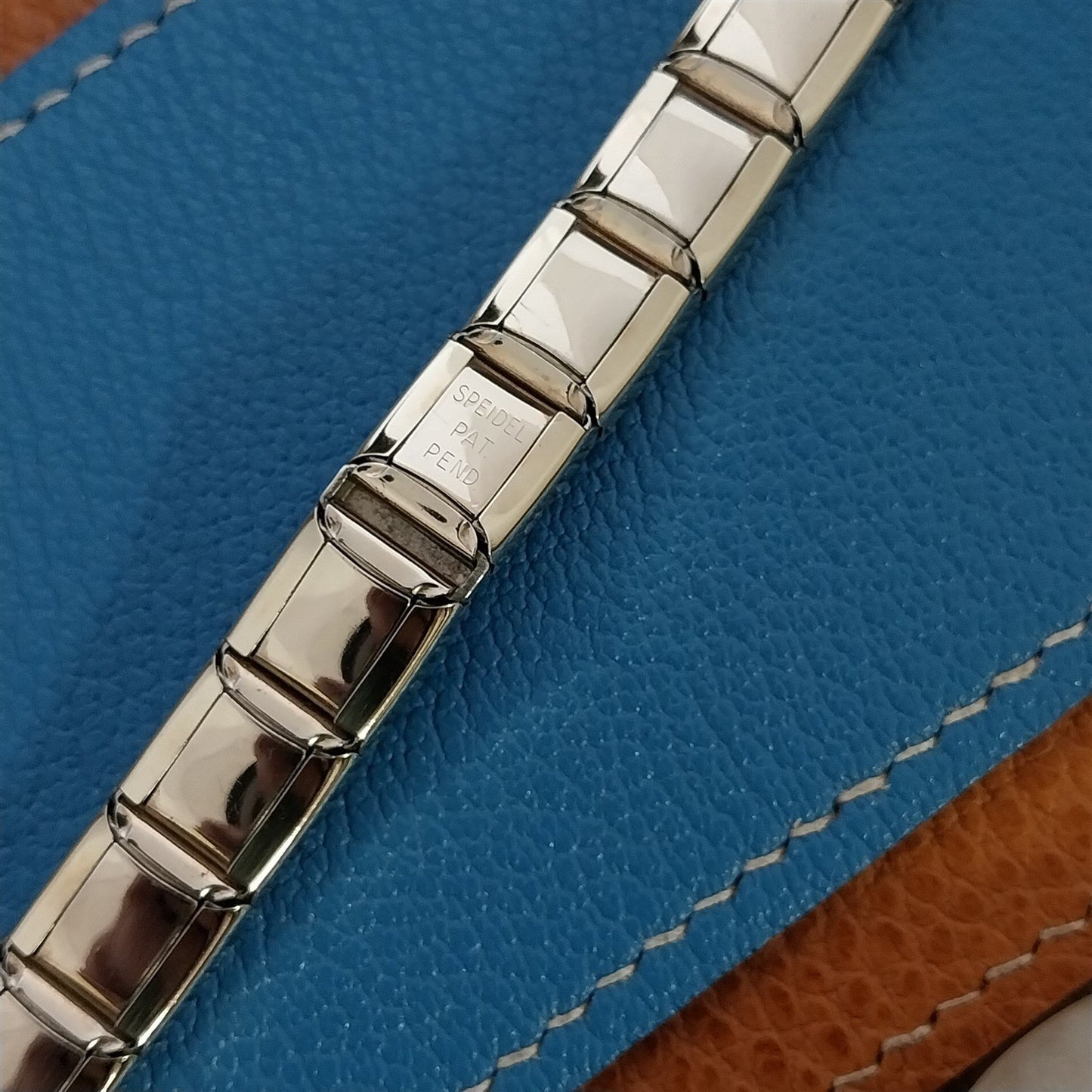 Vintage 1950s 1/2" Gold-Filled & Green Lizard Speidel Unused Classic Watch Band