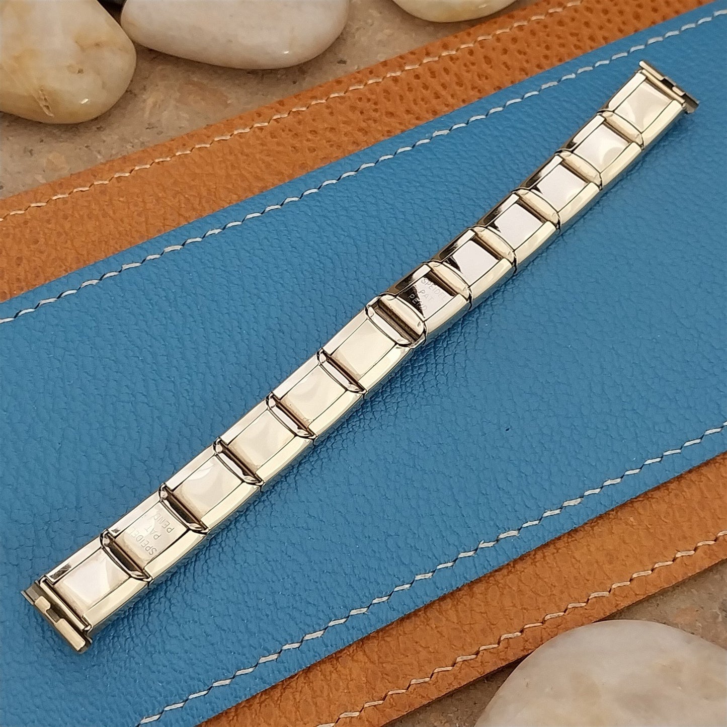 Vintage 1950s 1/2" Gold-Filled & Green Lizard Speidel Unused Classic Watch Band