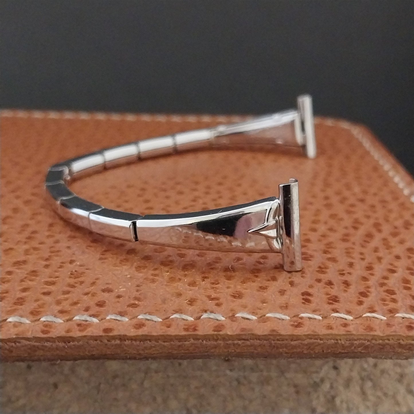 Vintage 1958 10k White Gold-Filled Speidel Windswept Unused Expansion Watch Band