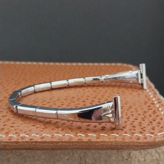 Vintage 1958 10k White Gold-Filled Speidel Windswept Unused Expansion Watch Band