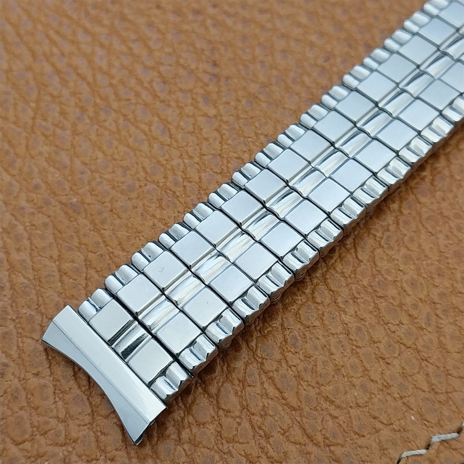 1960s Baldwin 17mm Stainless Steel Classic Expansion Unused Vintage Watch Band