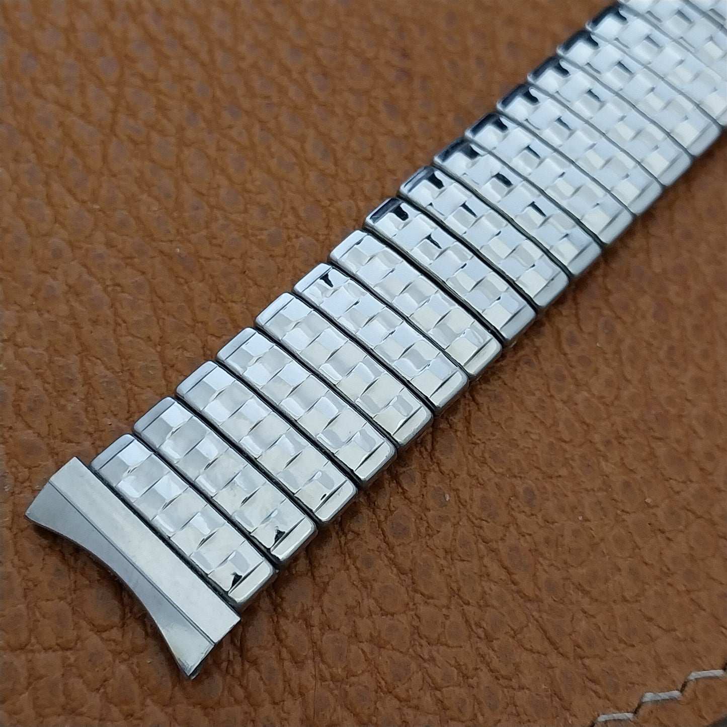 Vintage 16mm 17mm 17.2m 60s Baldwin Stainless Classic Stretch Unused Watch Band