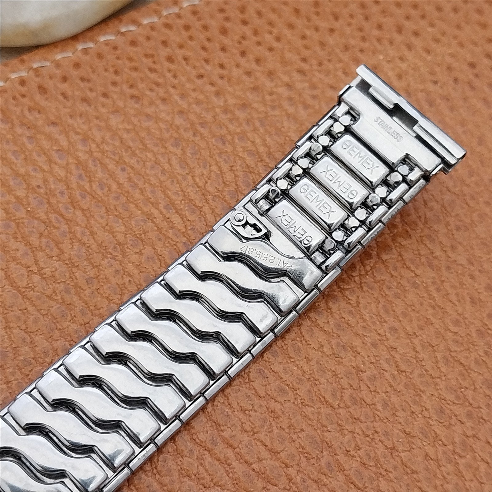 Vintage 19mm 18mm 17.2mm Gemex 1950s Stainless Steel Unused MCM Watch Band