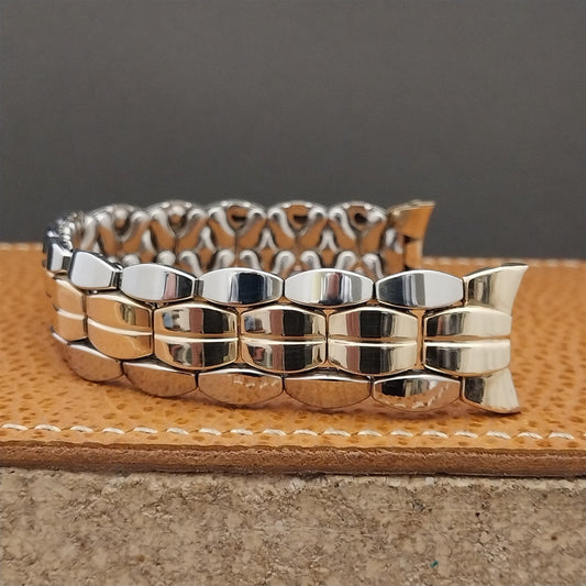 Vintage 19mm Apex Stainless & Gold-Filled Classic Expansion Unused Watch Band