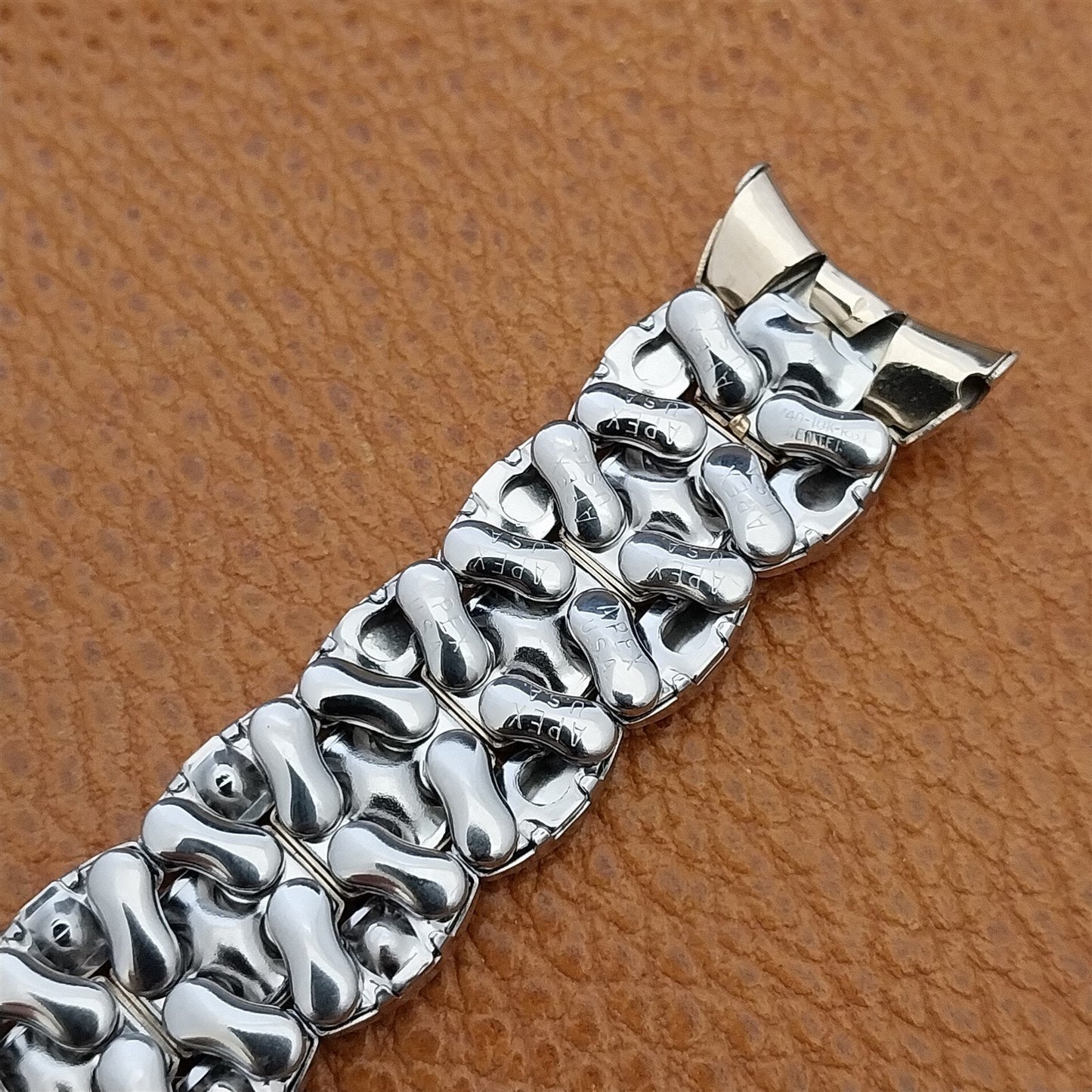 Vintage 19mm Apex Stainless & Gold-Filled Classic Expansion Unused Watch Band