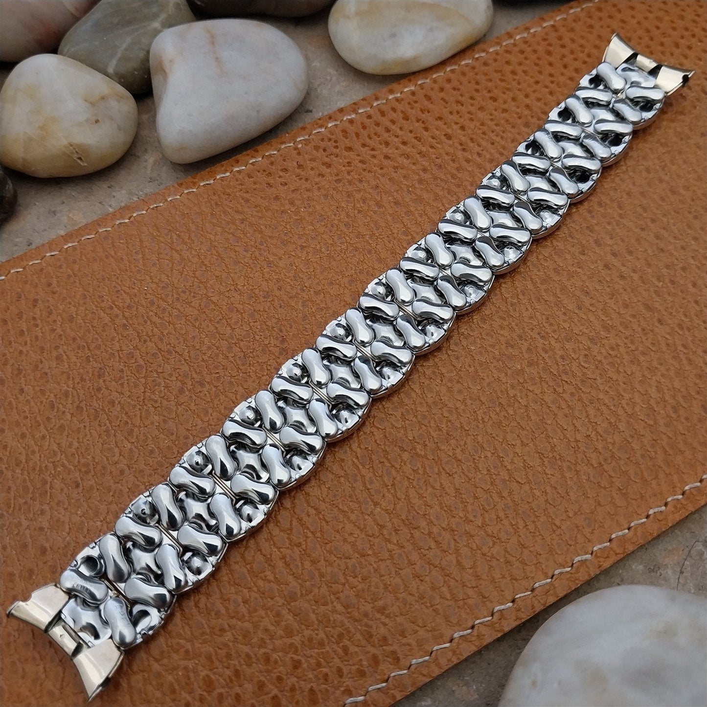 Vintage 19mm Apex Stainless & Gold-Filled Classic Expansion Unused Watch Band