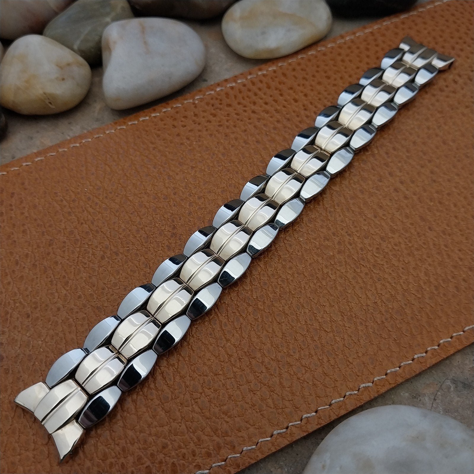 Vintage 19mm Apex Stainless & Gold-Filled Classic Expansion Unused Watch Band