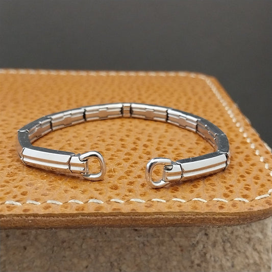 Ladies White Gold-Fill Kreisler Single Lug 1950s Vintage Cocktail Watch Band