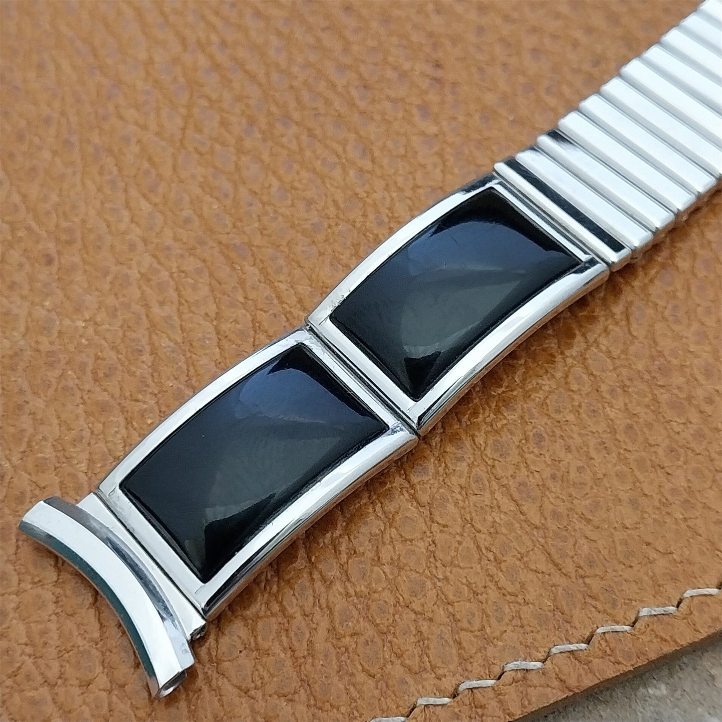 Vintage 1957 Speidel Calypso USA Classic White Gold-Filled Unused Watch Band