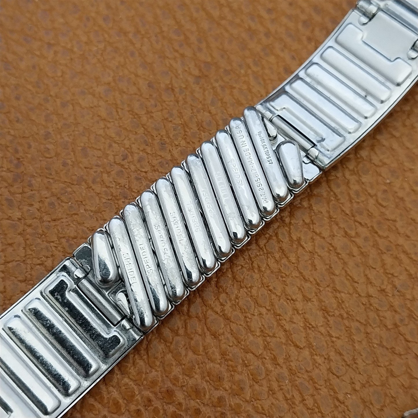 Vintage 1957 Speidel Calypso USA Classic White Gold-Filled Unused Watch Band