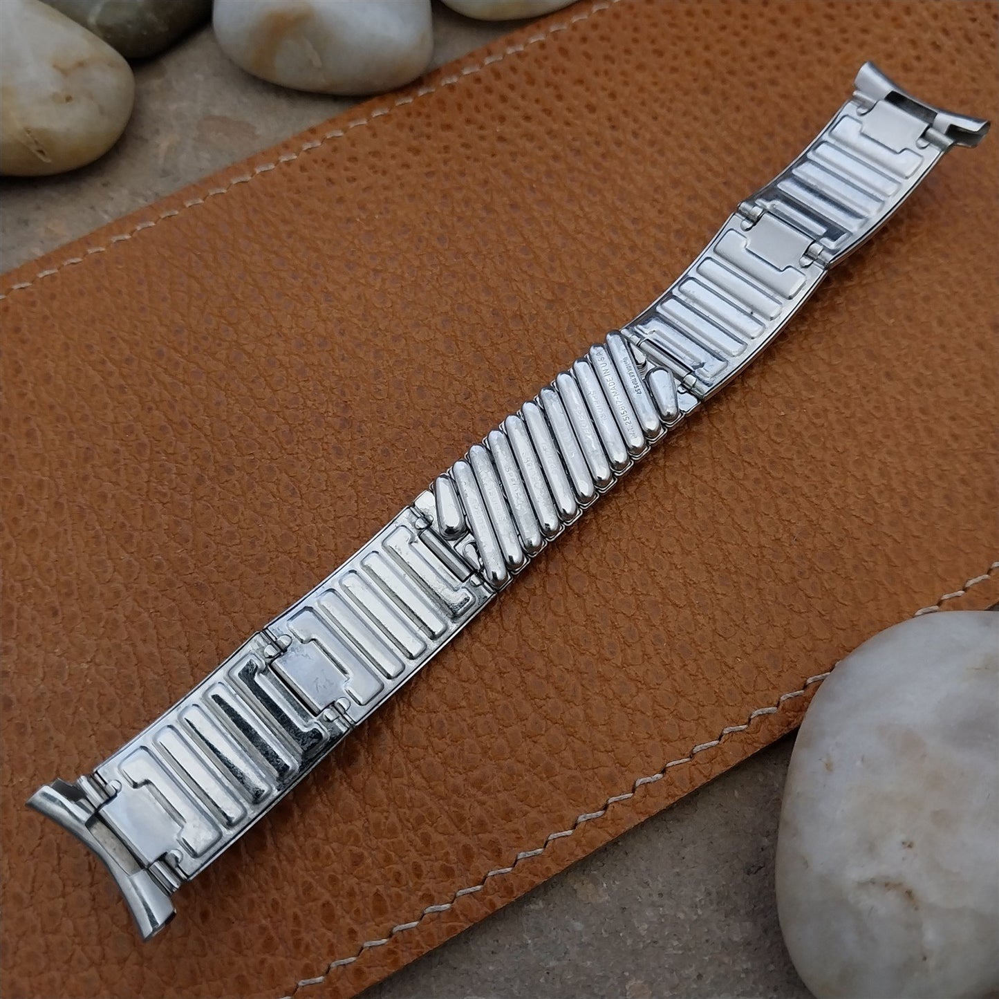Vintage 1957 Speidel Calypso USA Classic White Gold-Filled Unused Watch Band