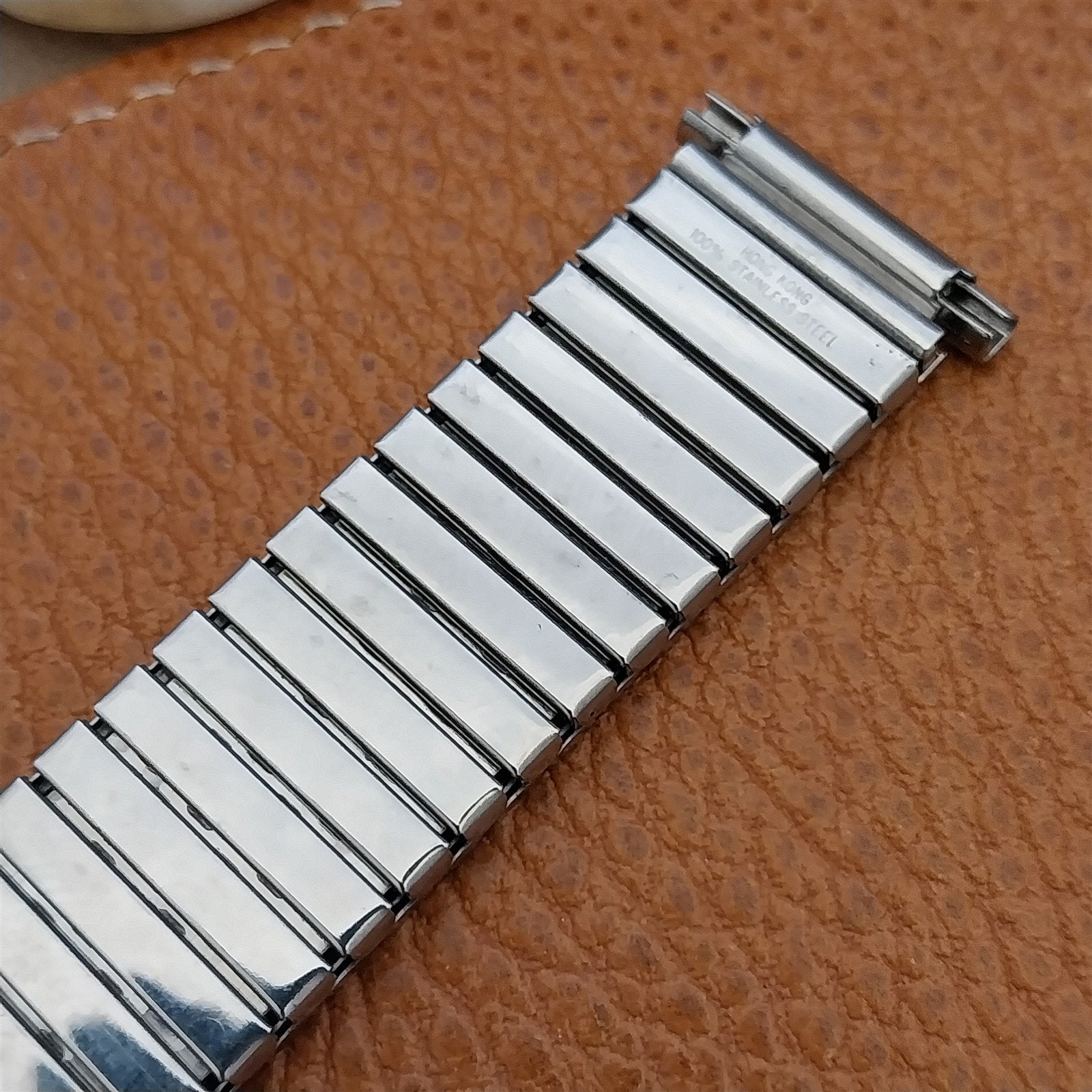 Vintage Wide Stainless Steel Expansion 19mm 20mm 22mm Unused nos Watch Band
