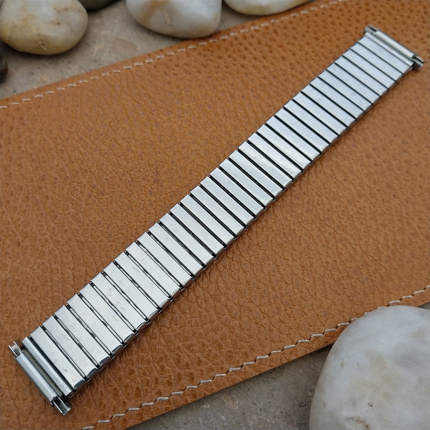 Vintage Wide Stainless Steel Expansion 19mm 20mm 22mm Unused nos Watch Band