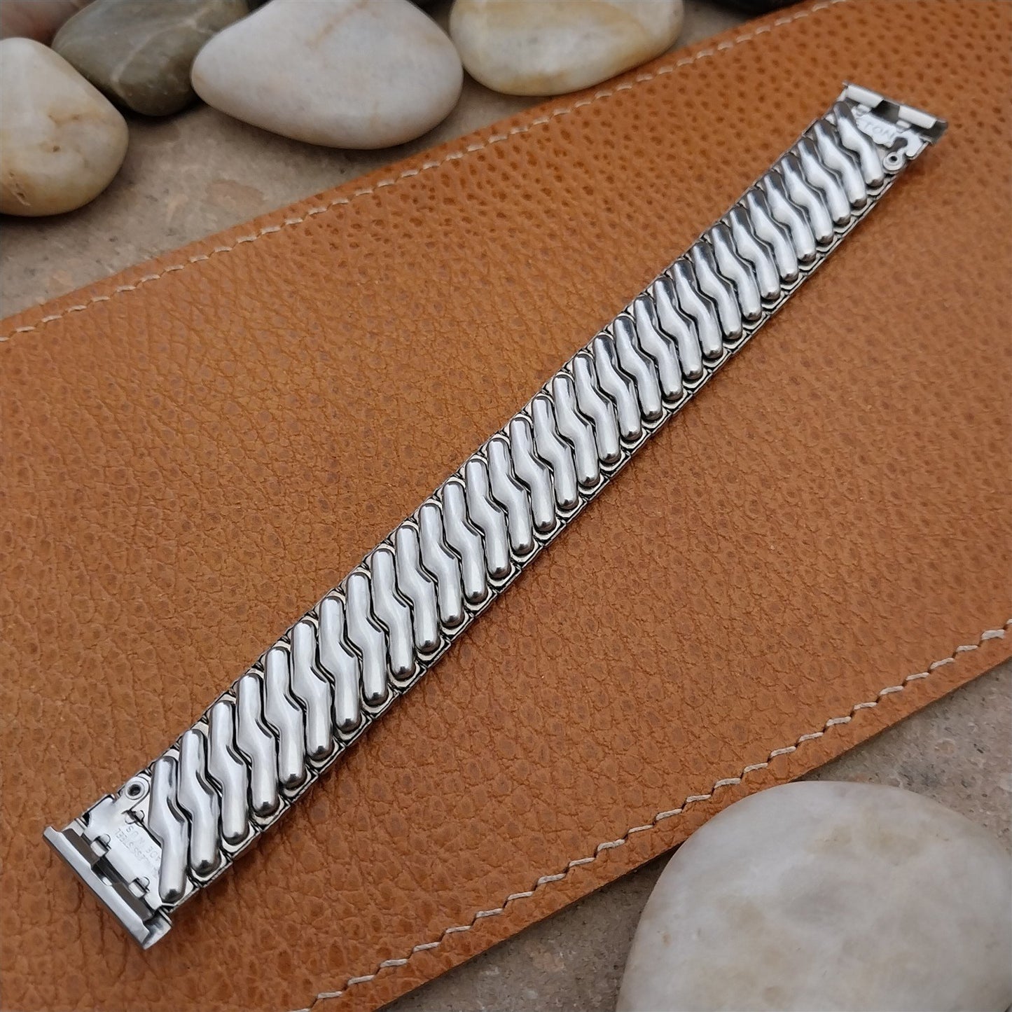 Eton Vintage 17.3mm 17mm 16mm Stainless Steel Expansion Unused 1950s Watch Band