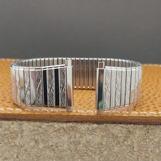Vintage 18mm 20mm Stainless Steel Speidel Thinline 70s Flared Unused Watch Band