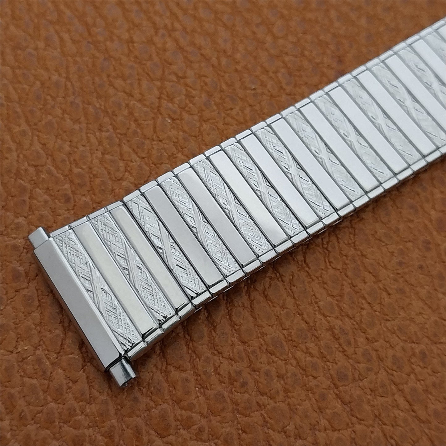 Vintage 18mm 20mm Stainless Steel Speidel Thinline 70s Flared Unused Watch Band