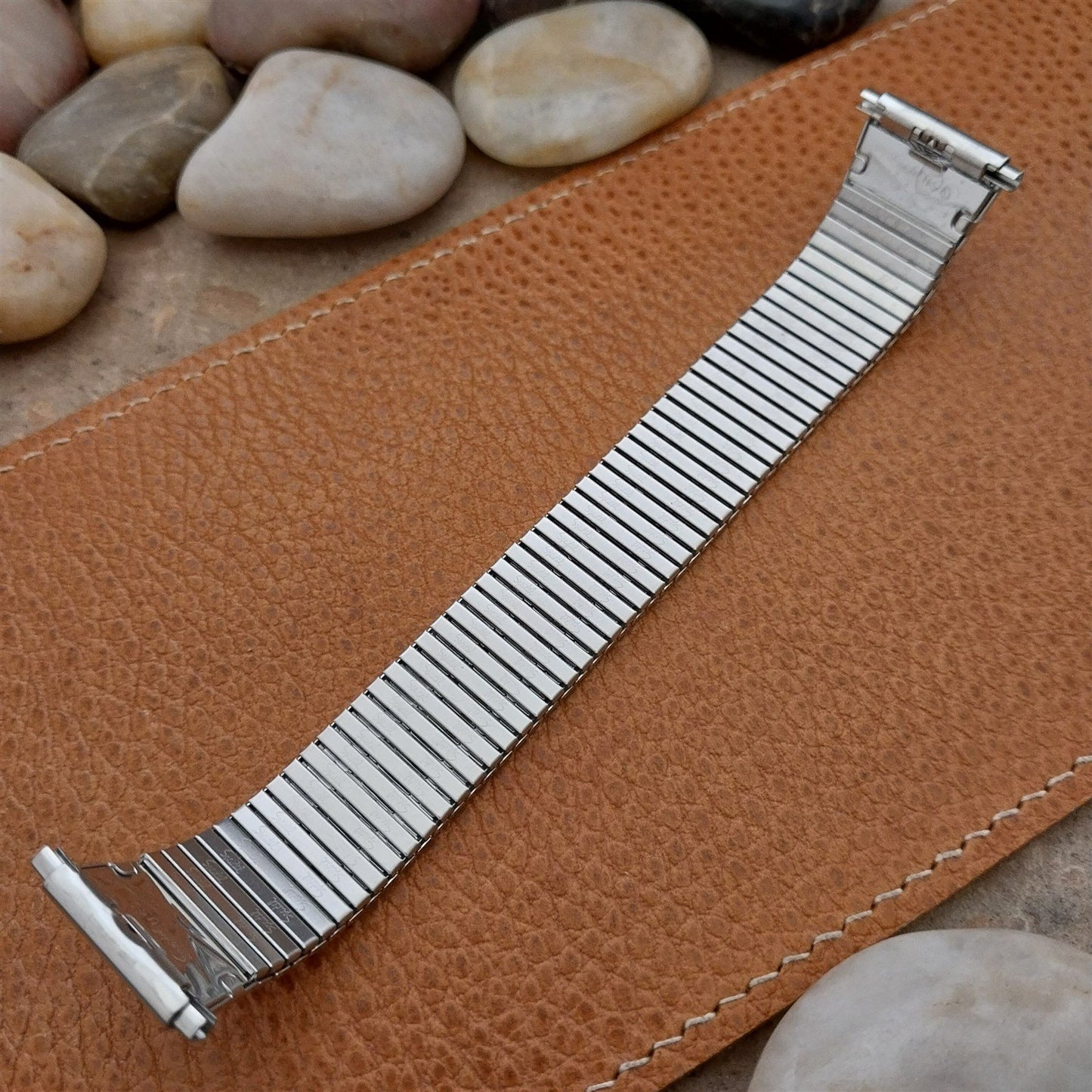 Vintage 18mm 20mm Stainless Steel Speidel Thinline 70s Flared Unused Watch Band