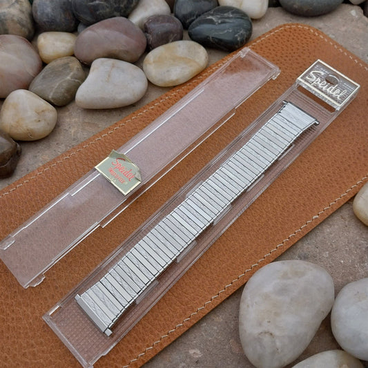 Vintage 18mm 20mm Stainless Steel Speidel Thinline 70s Flared Unused Watch Band