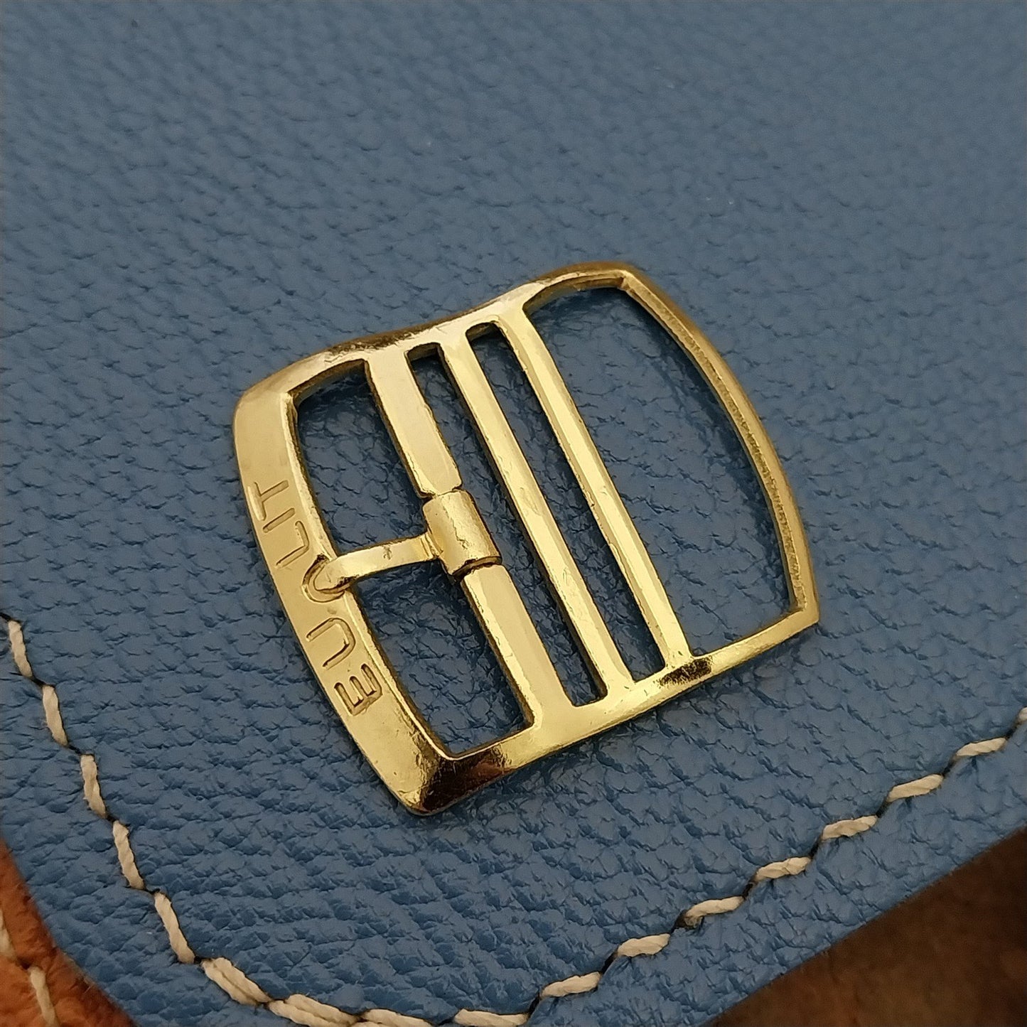 Vintage 20mm Eulit Gold-Tone Buckle Unused for Perlon Single-Pass Watch Band