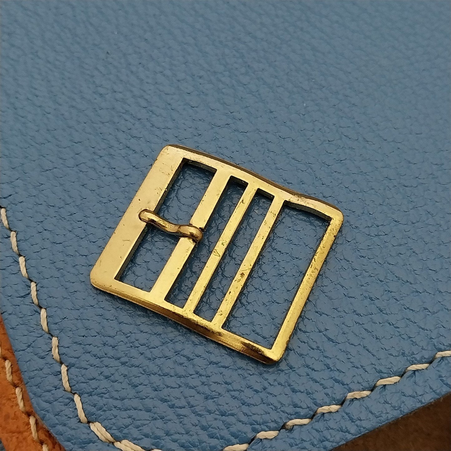 Old Stock 18mm Yellow Gold Tone Buckle for Vintage Single Pass Watch Strap